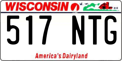 WI license plate 517NTG