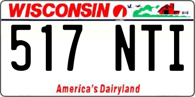 WI license plate 517NTI