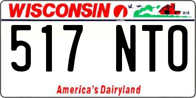WI license plate 517NTO
