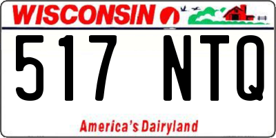 WI license plate 517NTQ