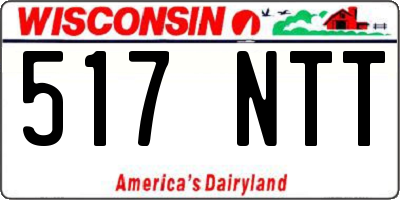 WI license plate 517NTT