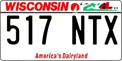 WI license plate 517NTX