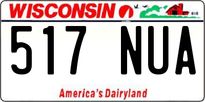 WI license plate 517NUA