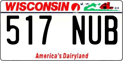 WI license plate 517NUB