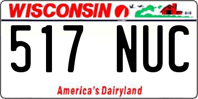WI license plate 517NUC