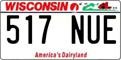 WI license plate 517NUE