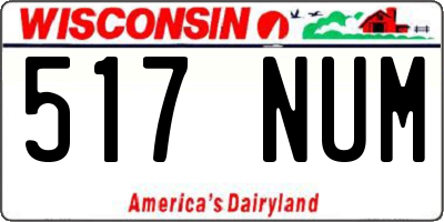 WI license plate 517NUM