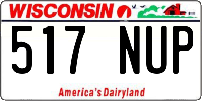 WI license plate 517NUP