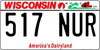 WI license plate 517NUR