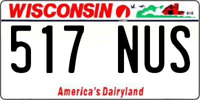 WI license plate 517NUS