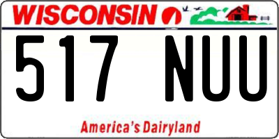 WI license plate 517NUU