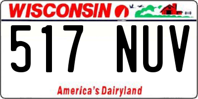 WI license plate 517NUV