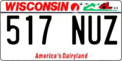 WI license plate 517NUZ