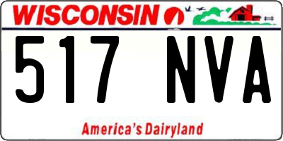 WI license plate 517NVA