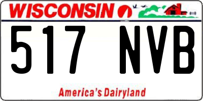 WI license plate 517NVB