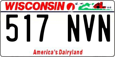 WI license plate 517NVN