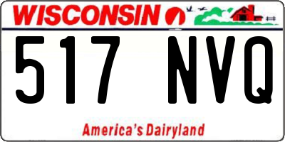 WI license plate 517NVQ