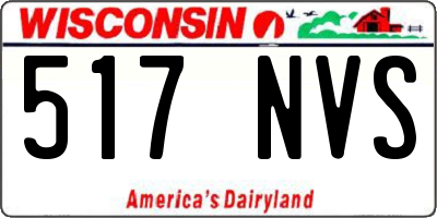 WI license plate 517NVS