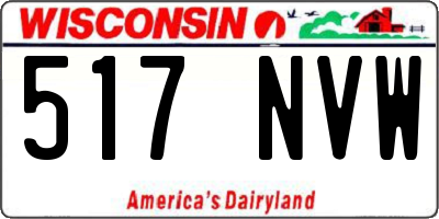 WI license plate 517NVW