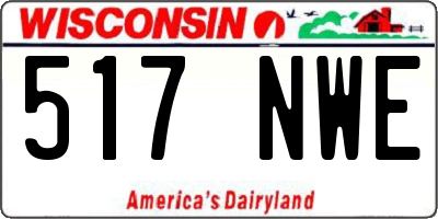 WI license plate 517NWE