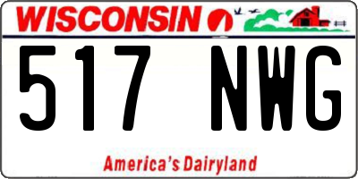 WI license plate 517NWG