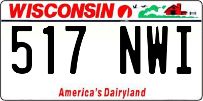 WI license plate 517NWI