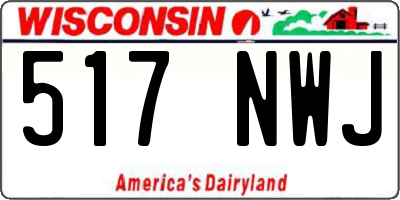 WI license plate 517NWJ