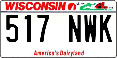 WI license plate 517NWK