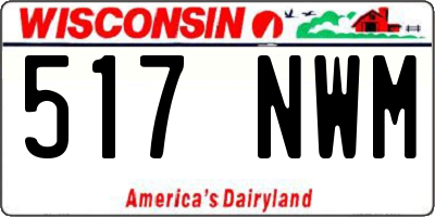 WI license plate 517NWM