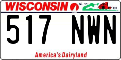 WI license plate 517NWN