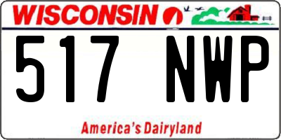 WI license plate 517NWP