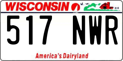 WI license plate 517NWR