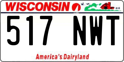 WI license plate 517NWT