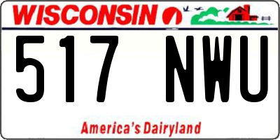 WI license plate 517NWU