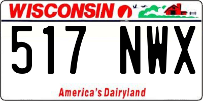 WI license plate 517NWX