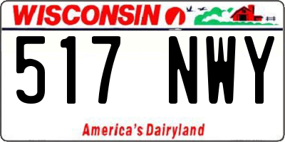 WI license plate 517NWY