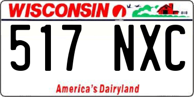 WI license plate 517NXC