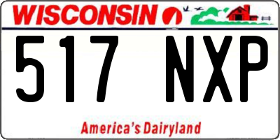 WI license plate 517NXP