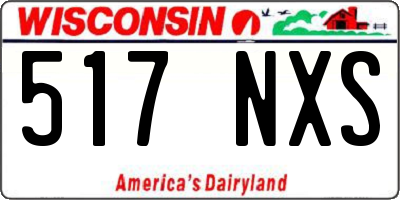 WI license plate 517NXS