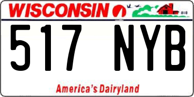 WI license plate 517NYB