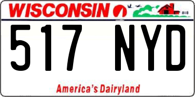 WI license plate 517NYD