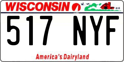 WI license plate 517NYF