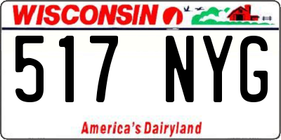 WI license plate 517NYG