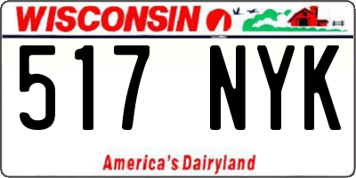 WI license plate 517NYK