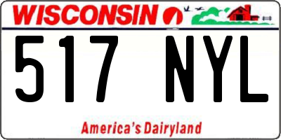 WI license plate 517NYL
