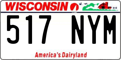 WI license plate 517NYM