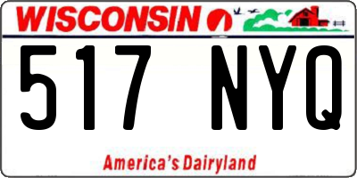 WI license plate 517NYQ