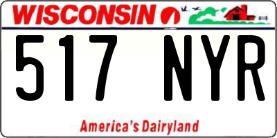 WI license plate 517NYR