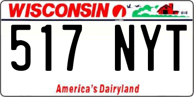 WI license plate 517NYT