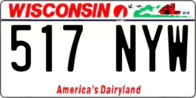 WI license plate 517NYW